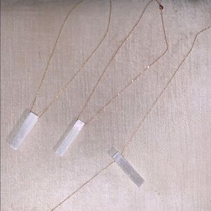 Selenite crystal necklaces